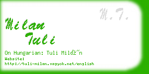 milan tuli business card